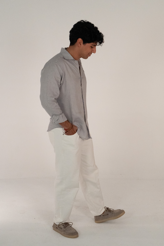 Camisa de manga larga Gris